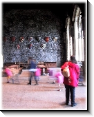 Inside Caerphilly Castle, 461x585 pixels (56.9K)