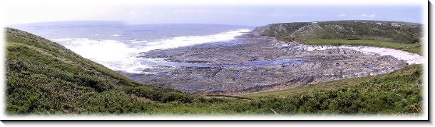 Gower, Port Eynon walk, 1079x302 pixels (86.3K)