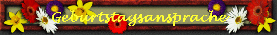 Geburtstagsansprache